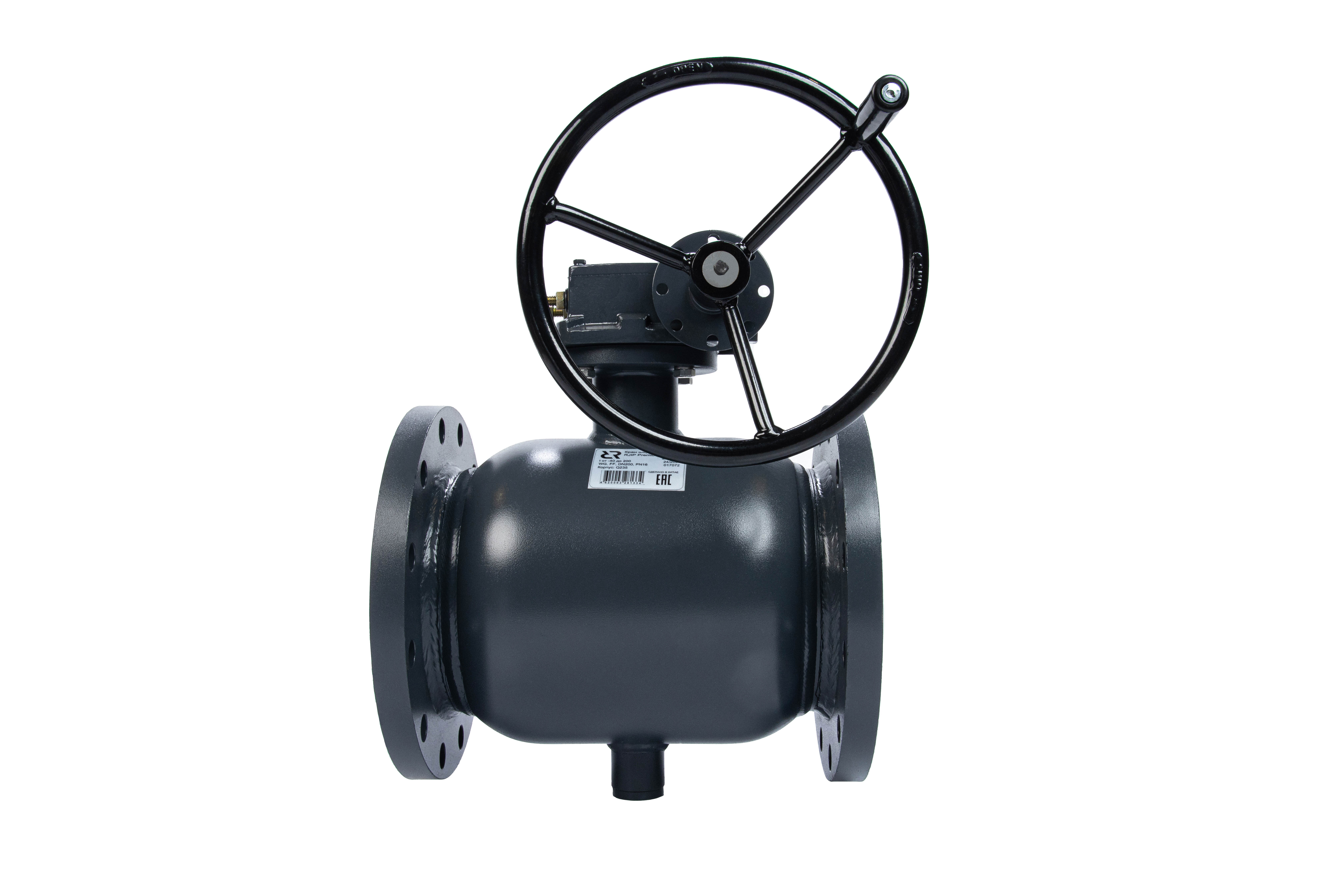 Ридан RJIP Premium (Премиум) 065N0261GR — Кран шаровой FF DN250 PN16 WG (фланцевый, с редуктором, стандартный проход)