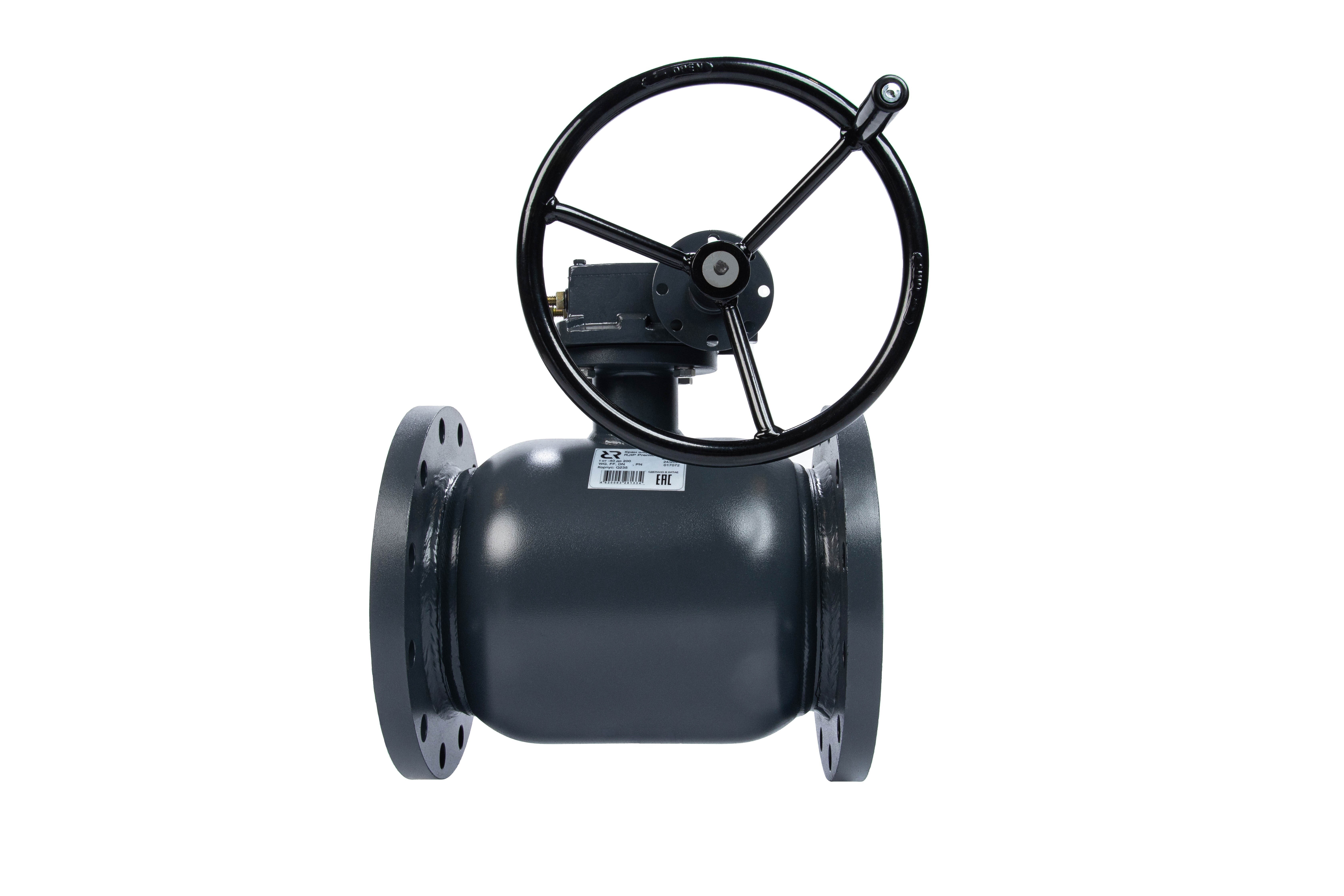 Ридан RJIP Premium (Премиум) 065N0351GR — Кран шаровой FF DN150 PN25 WG (фланцевый, с редуктором, стандартный проход)