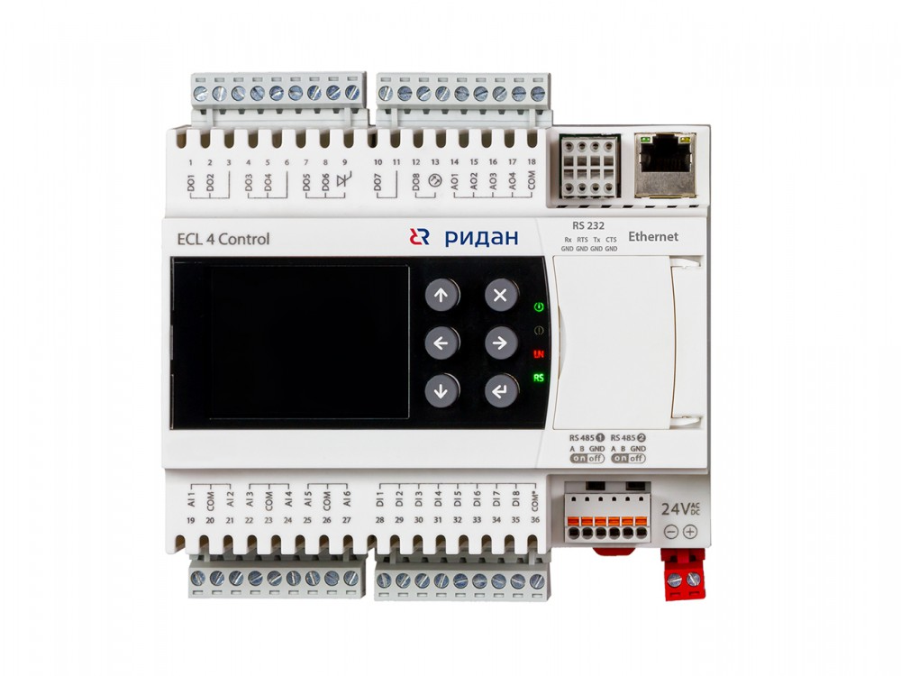 Ридан 087H374984R — Контроллер ECL4 Control (Контроль) 368R Ethernet, напряжение питания 24V AC/DC