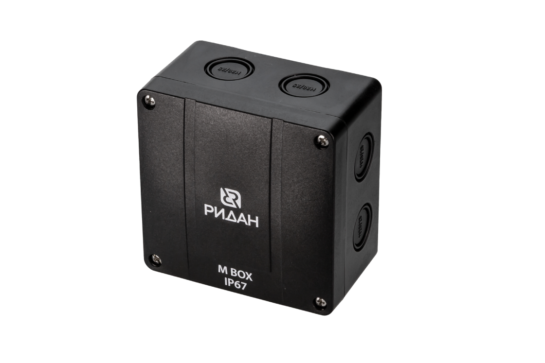 21RT0929R — Коробка распределительная Ridan M BOX (короб), 110х110х67 мм, IP66/IP67, черная