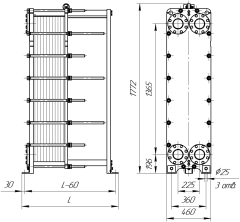 Теплообменник НН№47 ДУ 100 179-232 пластин 1,6 МПа